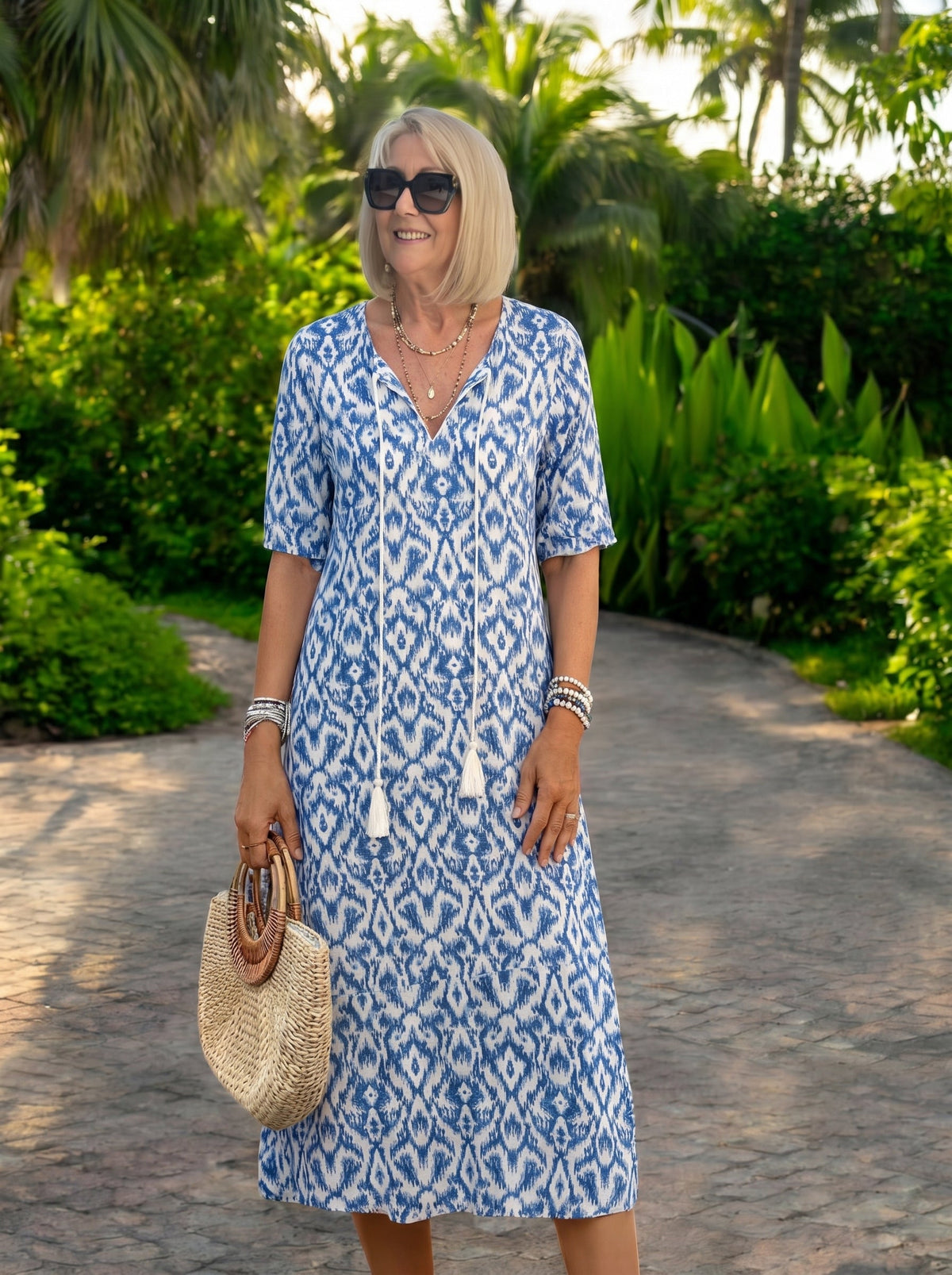 Luna | Boho Chic Midi Dress