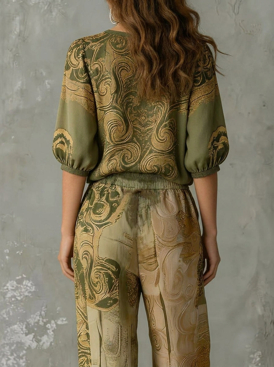 Maribel - Elegant Set with Bohemian Print