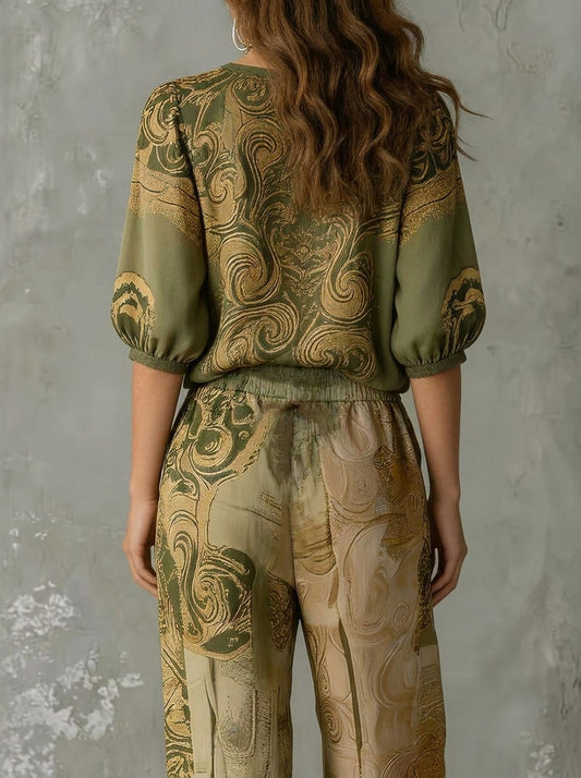 Maribel - Elegant Set with Bohemian Print