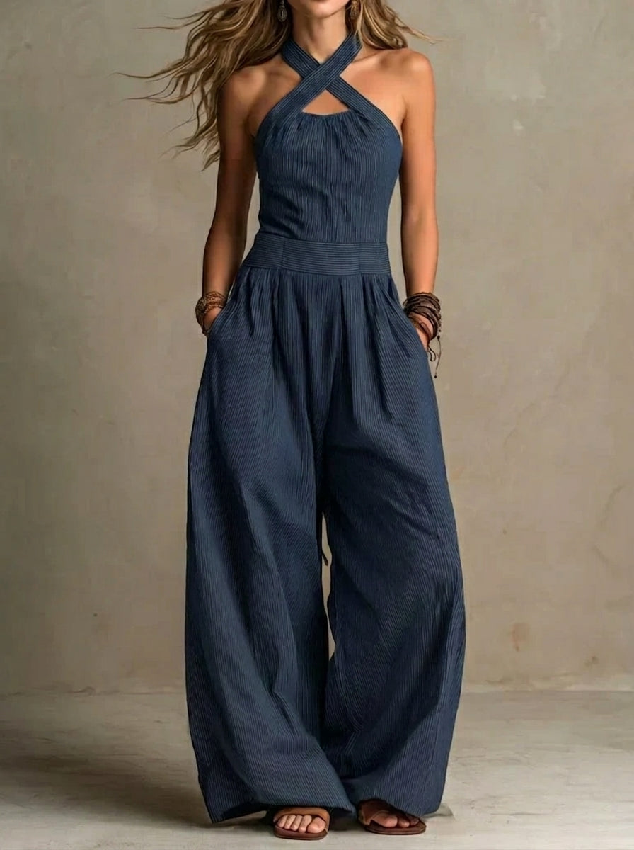 Lorena - Elegant Jumpsuit with Crossed Neckline
