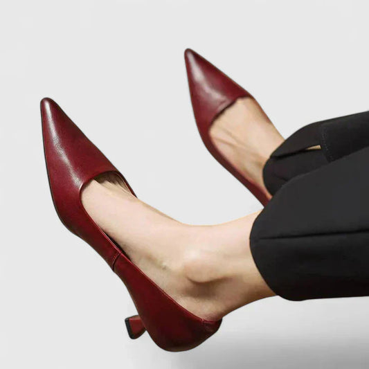 Sleek Orthopedic Real Leather Heels